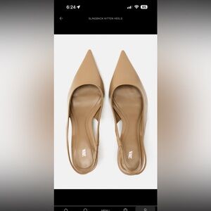 Zara kitten heel, pointy toe